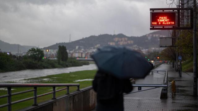 Lluvias en Santa Coloma de Gramenet, Barcelona, en abril de 2024