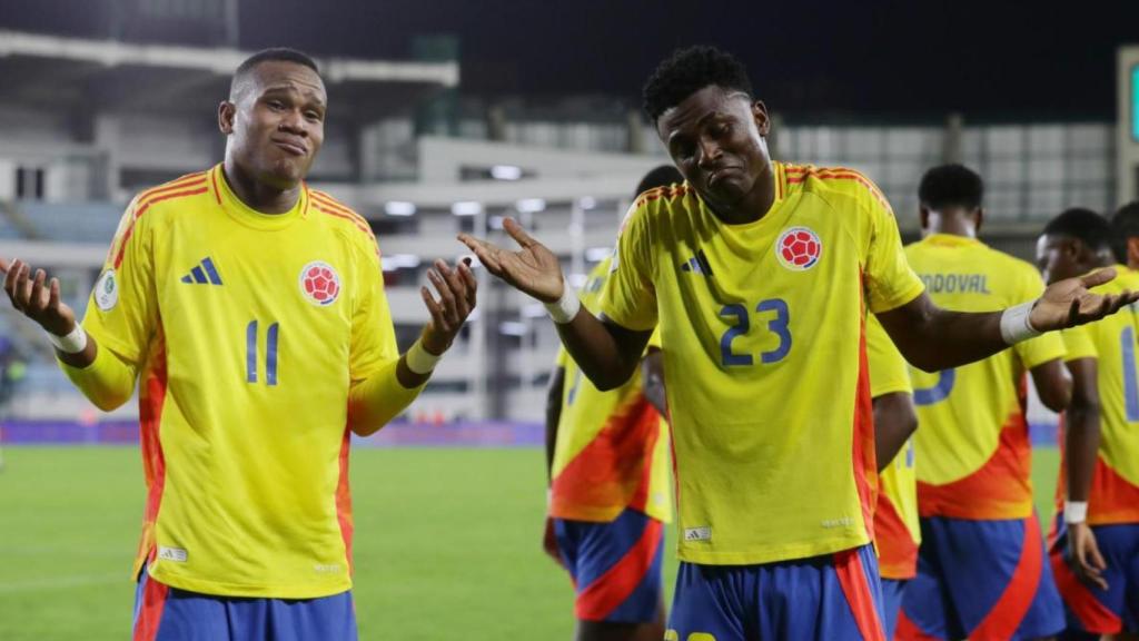 Neyser Villarreal celebra un gol en el Sudamericano sub-20