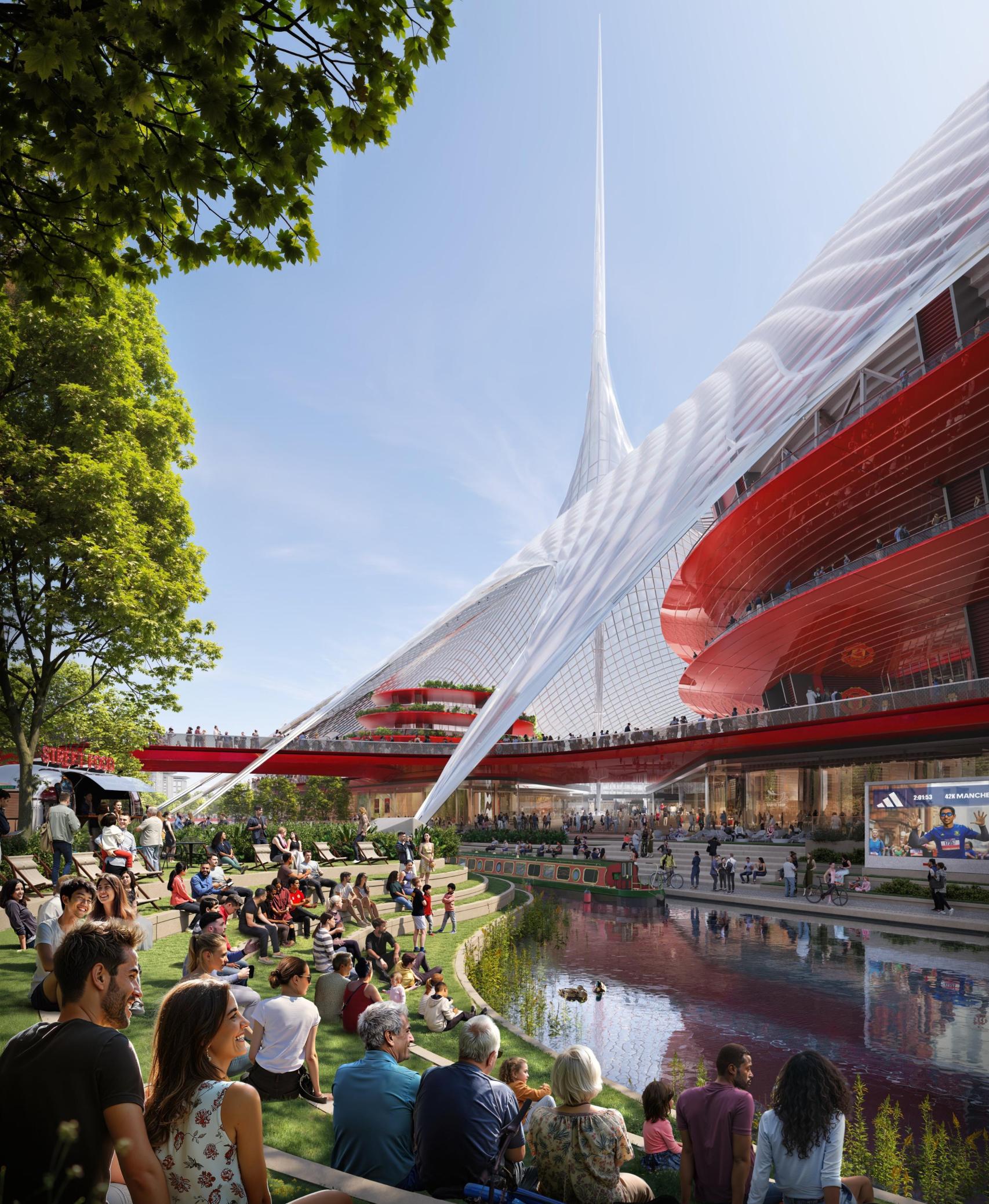 Los exteriores del nuevo Old Trafford, llenos de zonas verdes (2)
