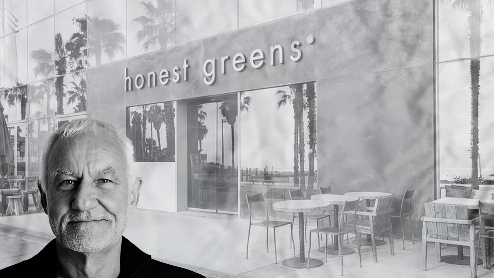 Fotomontaje de Thomas Meyer en un restaurante de Honest Greens