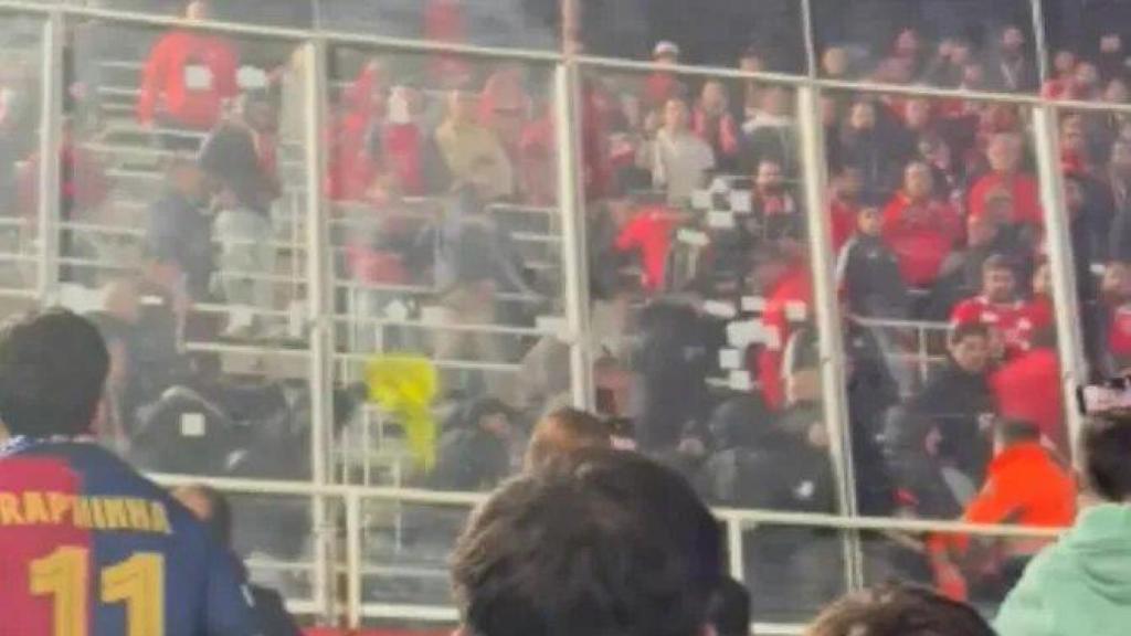 Ultres del Benfica es barallen amb la seguretat del Barça