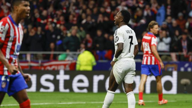 La frustración de Vinicius tras fallar un penalti contra el Atlético de Madrid