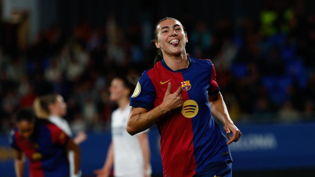 Patri Guijarro celebra el seu gol contra el Reial Madrid a la Copa de la Reina