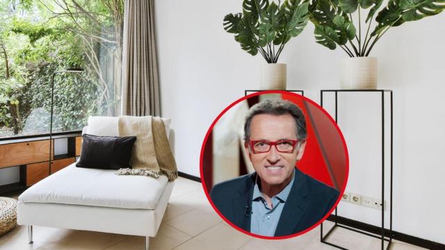 Fotomontaje Jordi Hurtado y el interior de una casa