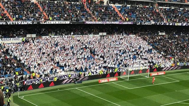 Grada de animación del Real Madrid