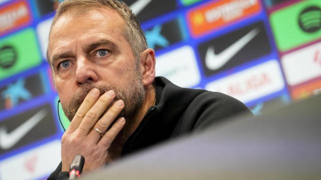 Hansi Flick, en rueda de prensa