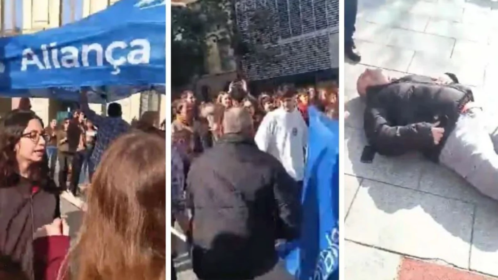 El enfrentamiento violento entre independentistas en Barcelona el 25 de enero