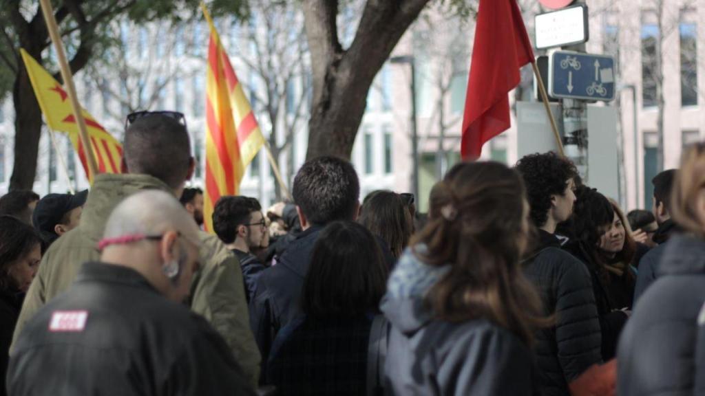 La protesta de apoyo a los arrestados