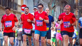 Salvador Illa en la Maratón de Barcelona de este domingo