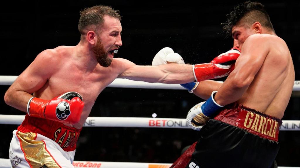 El boxeador catalán Sandor Martín, en un combate