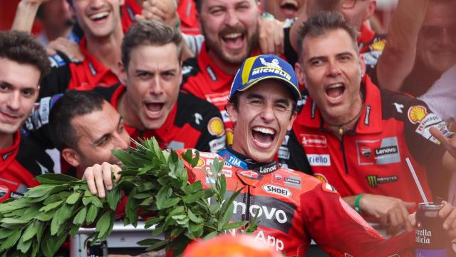 Marc Márquez celebra su victoria en Argentina