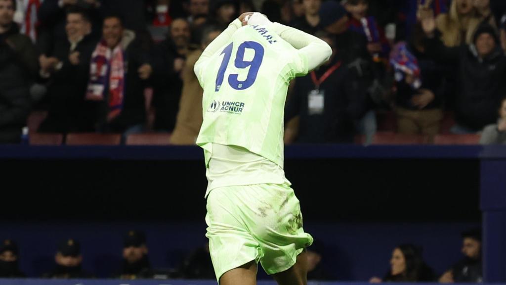 Lamine Yamal esclata eufòric després de marcar el gol de la remuntada contra l'Atlètic de Madrid