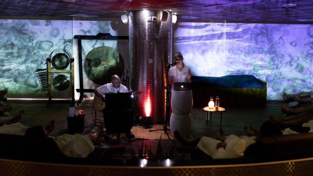 Imagen de archivo de una sesión de relajación en Caldea