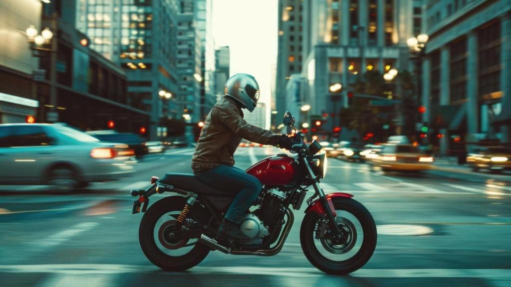 Motorista en la ciudad