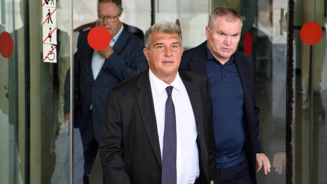 El presidente del Barça, Joan Laporta, declara en la Ciutat de la Justicia por la desaparición del CF Reus Deportiu