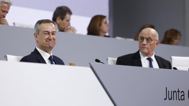 El presidente de Banco Sabadell, Josep Oliu (dcha.), y el consejero delegado, César González-Bueno / BANCO SABADELL
