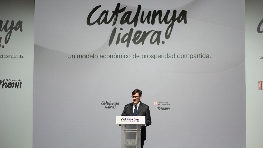 Presentación del 'Catalunya lidera' a cargo de 'president' Salvador Illa en el Círculo de Bellas Artes de Madrid
