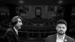 Francesc de Dalmases (Junts) y Gabriel Rufián (ERC)