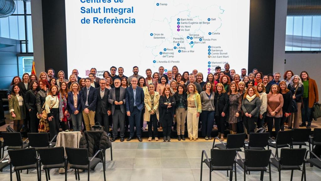 La 'consellera' Pané, con los directivos de los CAP, hoy