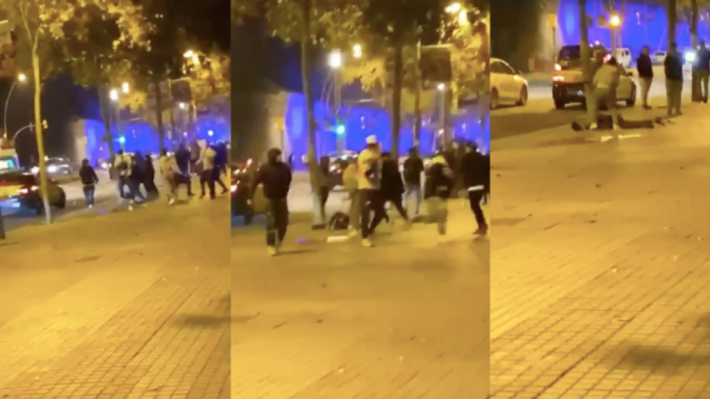 Imágenes de la paliza mortal en la avenida del Paralelo