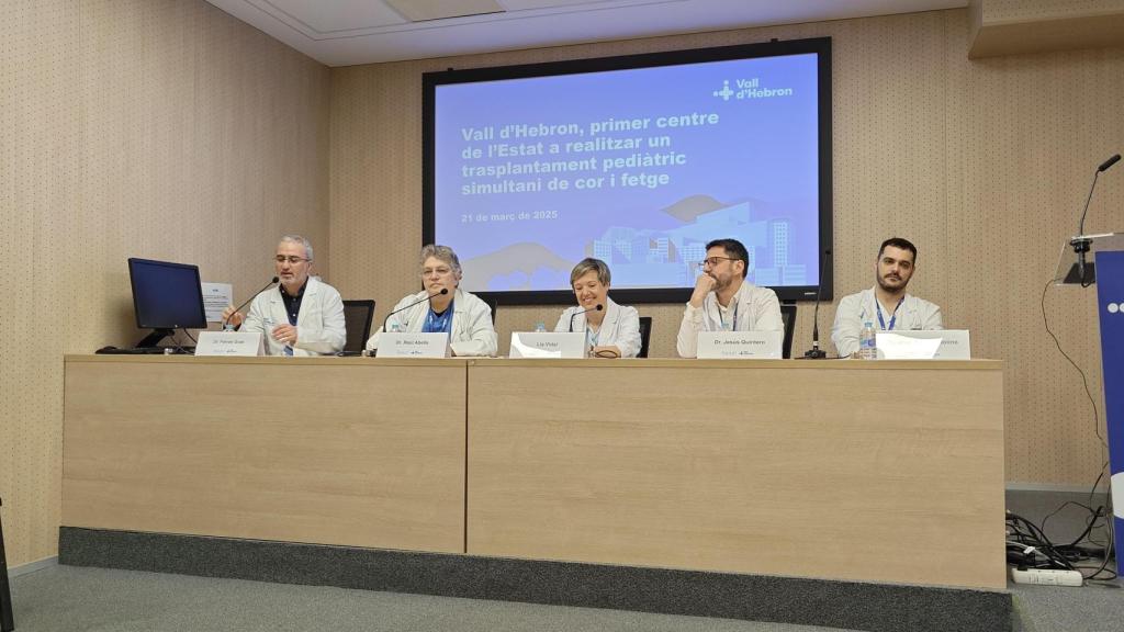 Presentación de la operación en el Hospital Vall d'Hebron de Barcelona