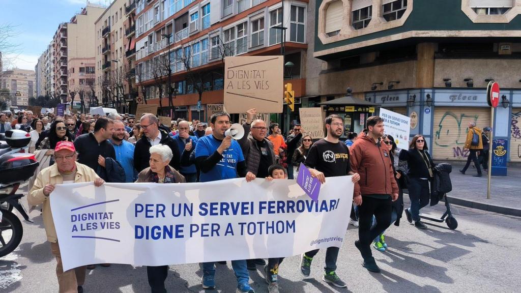 Manifestación por el servicio de Rodalies en Tarragona