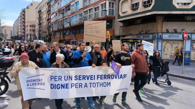 Manifestación por el servicio de Rodalies en Tarragona