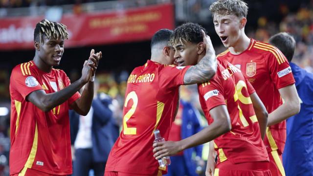 Lamine Yamal celebra su gol antológico en la prórroga del España-Países Bajos (3-3)
