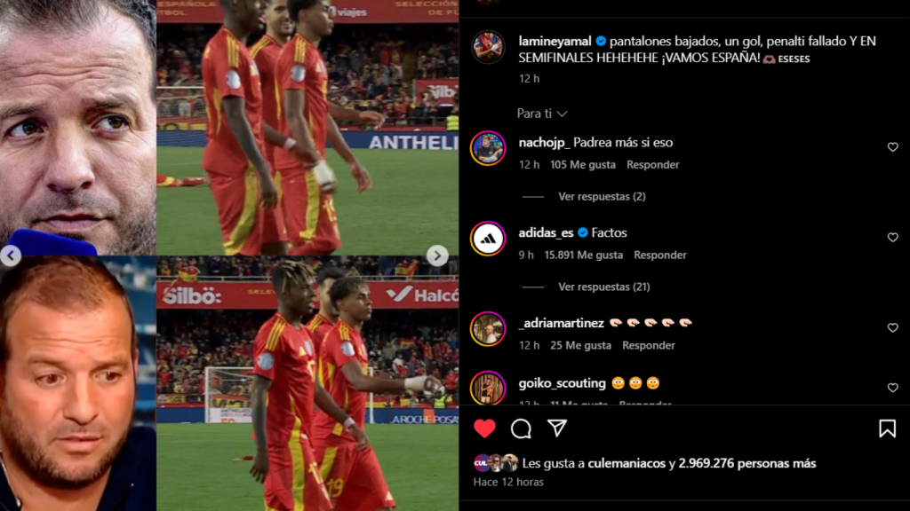 La respuesta de Lamine Yamal a Rafael Van der Vaart tras eliminar a Holanda