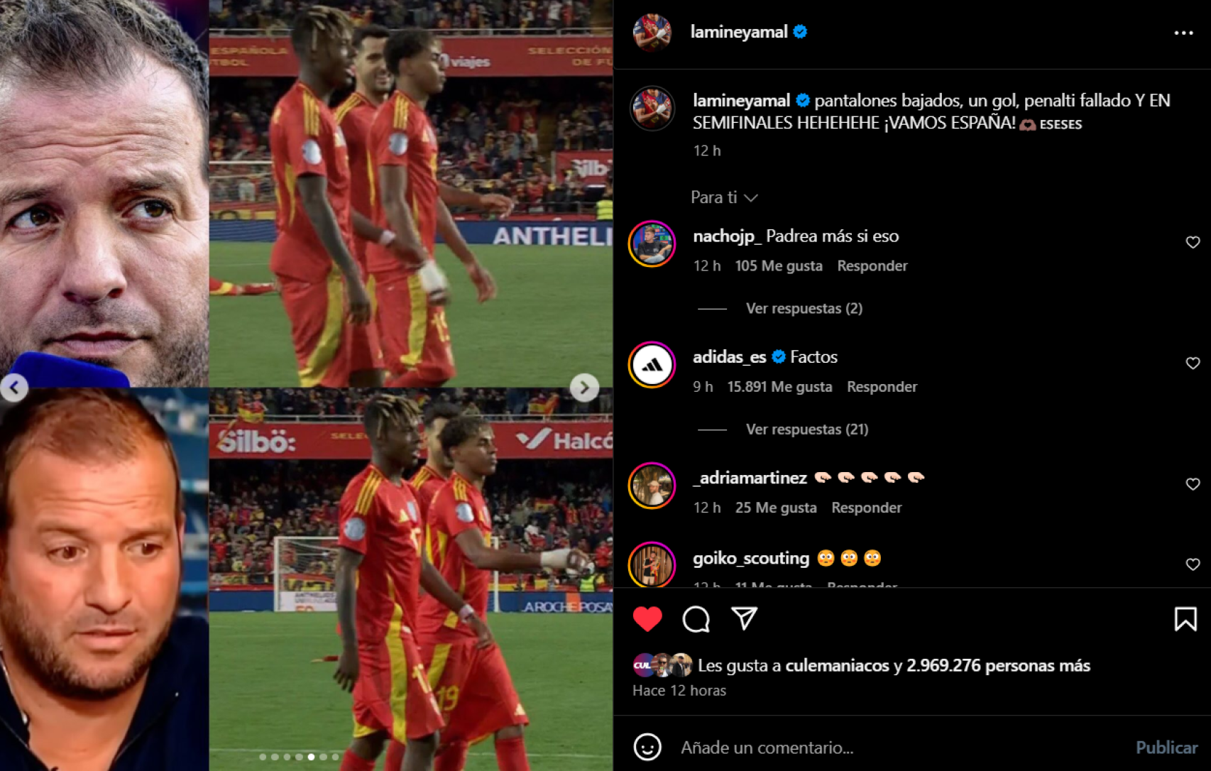 La respuesta de Lamine Yamal a Rafael Van der Vaart tras eliminar a Holanda