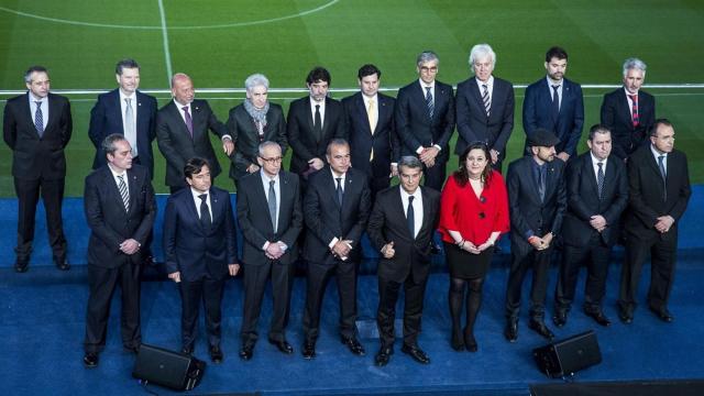 Laporta y su junta directiva en 2021