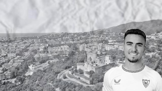 Fotomontaje de Adrià Pedrosa y la ciudad de Castelldefels