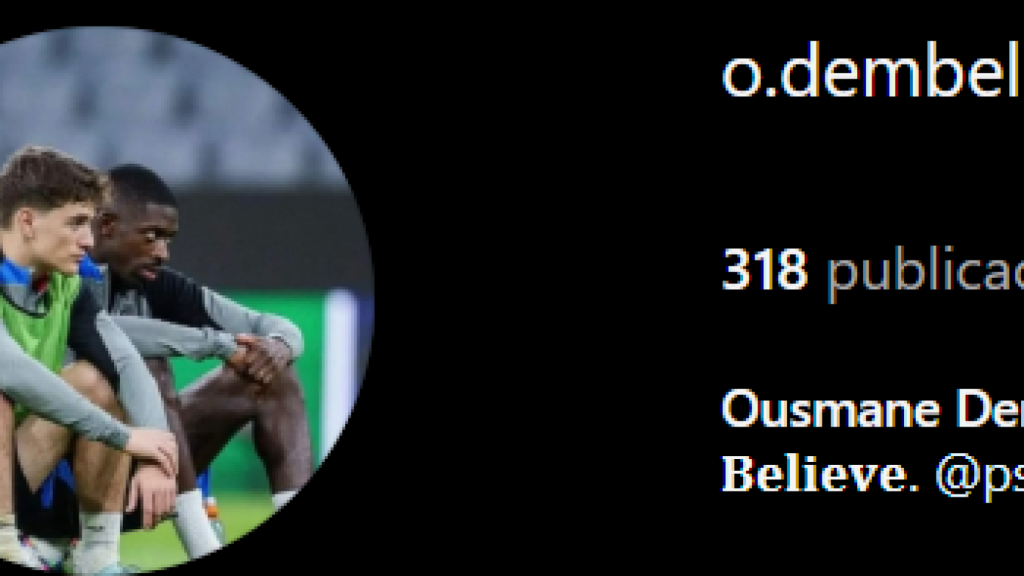 La nueva foto de perfil en Instagram de Ousmane Dembelé, con Gavi