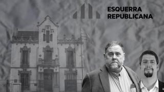 Oriol Junqueras, presidente de ERC, con Pau Presas, alcalde de Cassà de la Selva
