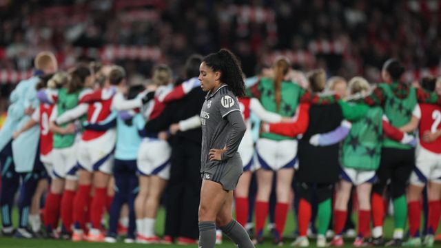 Yasmin, muy seria, tras la victoria del Arsenal ante el Real Madrid