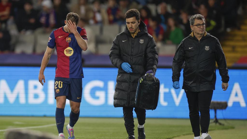 Dani Olmo, lesionado durante el Barça-Osasuna
