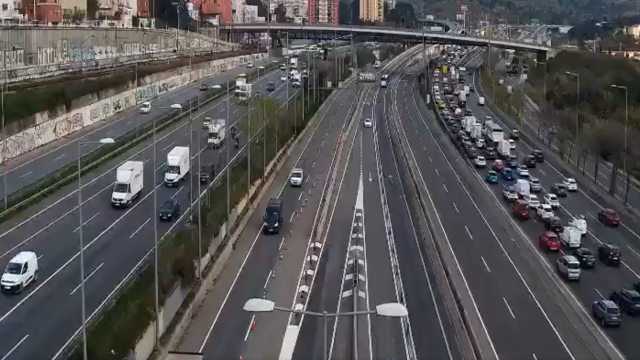 Atasco en la C-58 a causa de un accidente este viernes