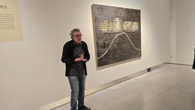 Carles Gabarró, en su exposición 'La fragilidad de la pintura en la época del fast food' en el Museu Can Framis