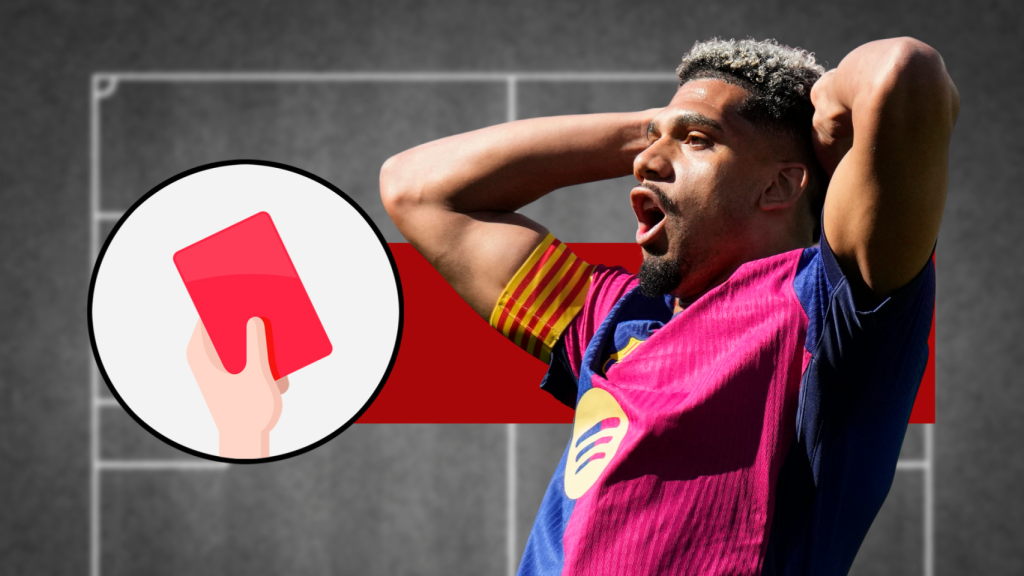 Tarjeta roja del derbi Barça-Girona para Ronald Araujo