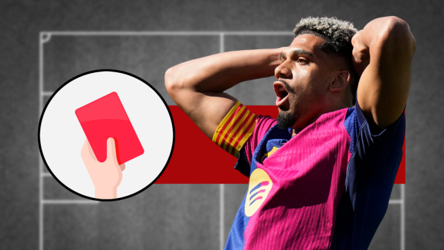 Tarjeta roja del derbi Barça-Girona para Ronald Araujo