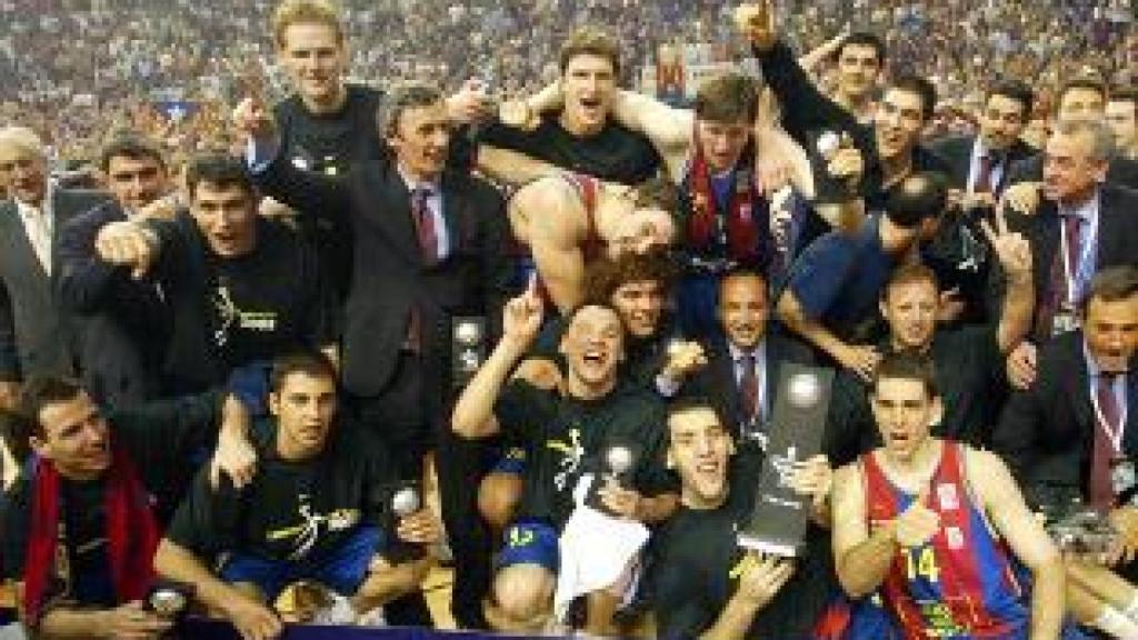 El Barça de basket ganó la Euroliga de 2003