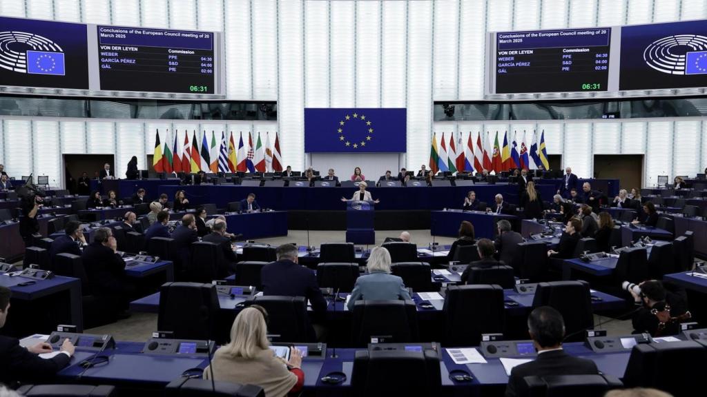 El pleno del Parlamento Europeo de Estrasburgo este 31 de marzo de 2025