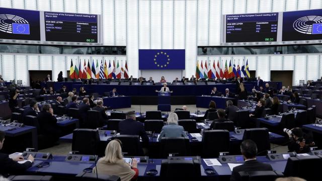 El pleno del Parlamento Europeo de Estrasburgo este 31 de marzo de 2025