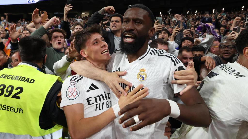 Rudiger celebra su gol decisivos ante la Real Sociedad