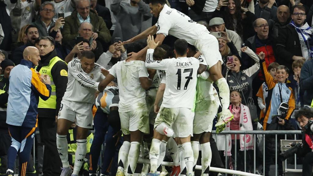 El Real Madrid celebra el pase a la final de la Copa del Rey