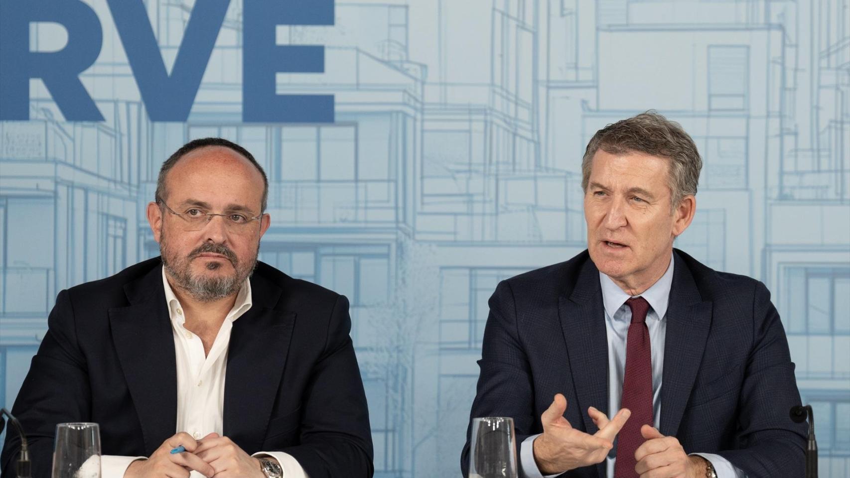 Imagen conjunta de Alejandro Fernández y Alberto Nuñez Feijóo