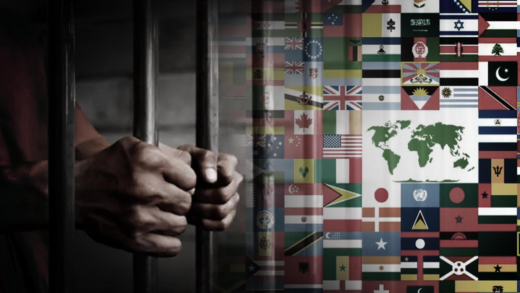 Fotomontaje de una persona en una cárcel