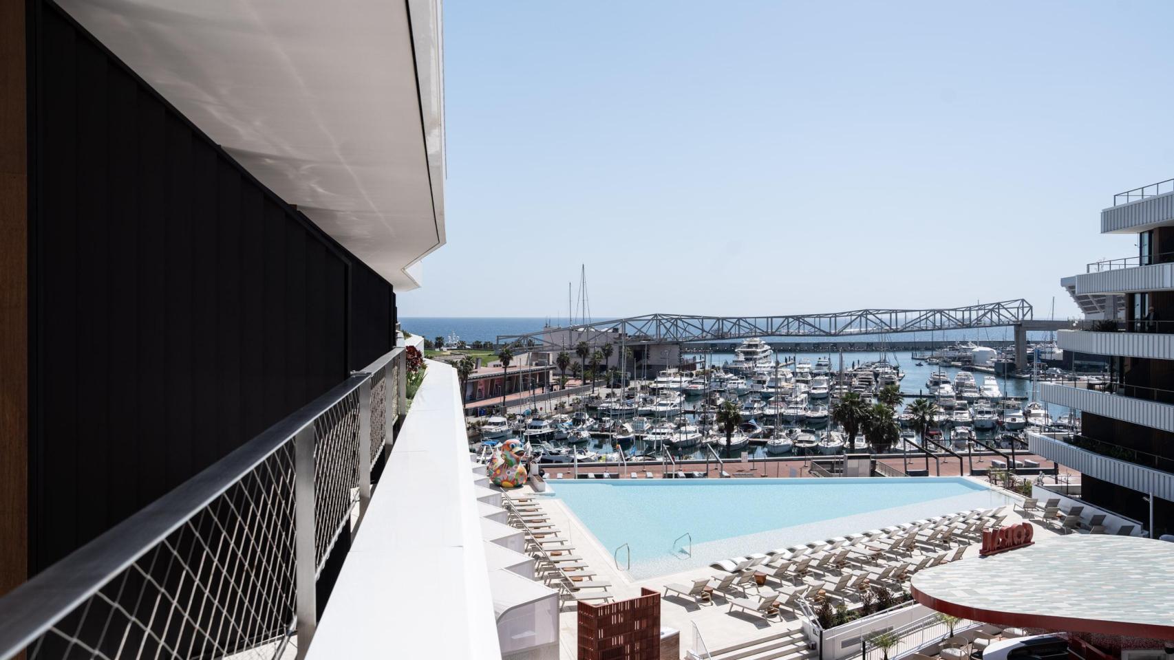 Vistas al Port Fòrum desde el hotel SLS