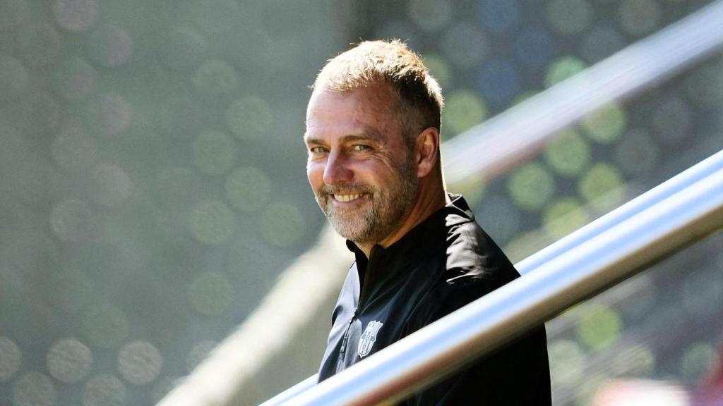 Hansi Flick, en la Ciutat Esportiva Joan Gamper