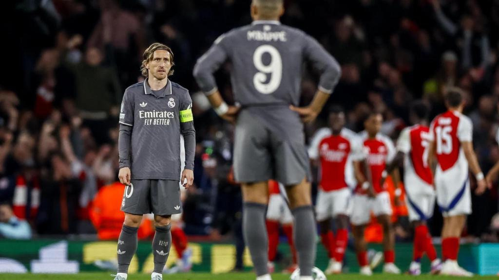 Modric y Mbappé, decepcionados por la goleada del Arsenal